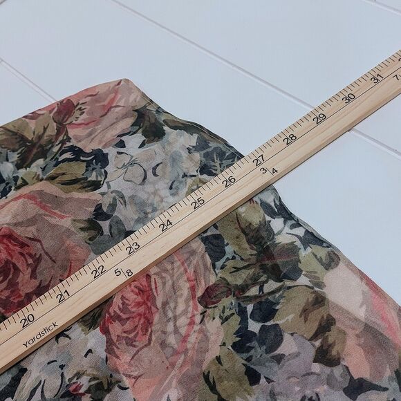 Soft Surroundings Women's Med. Open Cardigan Multi-color Floral Boho Semi-Sheer - Picture 10 of 10